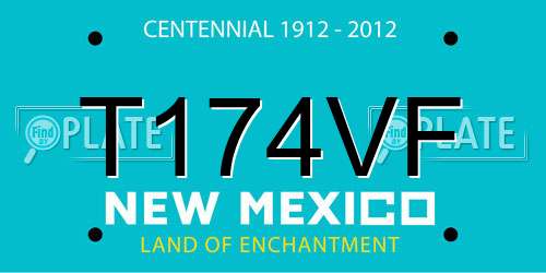 T174VF New Mexico License Plate