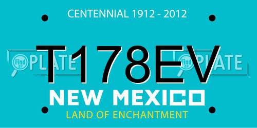 T178EV New Mexico License Plate