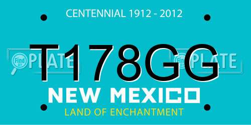 T178GG New Mexico License Plate