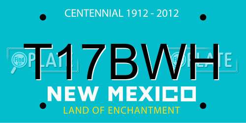 T17BWH New Mexico License Plate