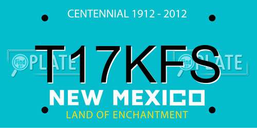 T17KFS New Mexico License Plate