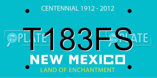 T183FS New Mexico License Plate