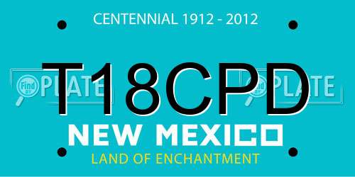 T18CPD New Mexico License Plate