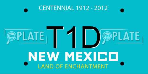 T1D New Mexico License Plate