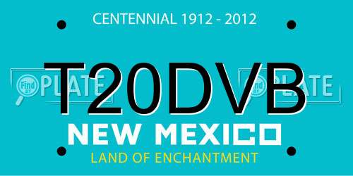 T20DVB New Mexico License Plate