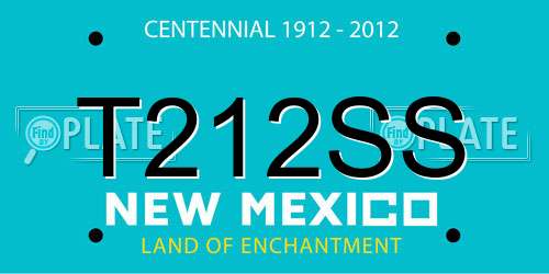 T212SS New Mexico License Plate