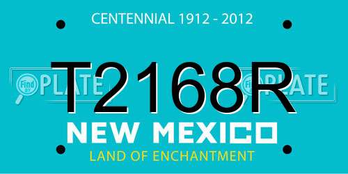 T2168R New Mexico License Plate