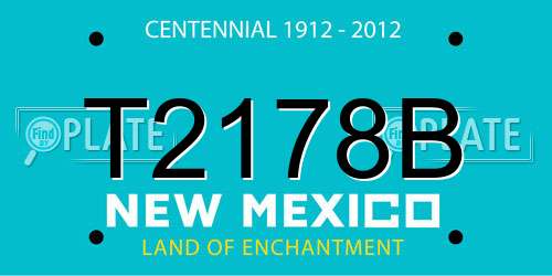 T2178B New Mexico License Plate