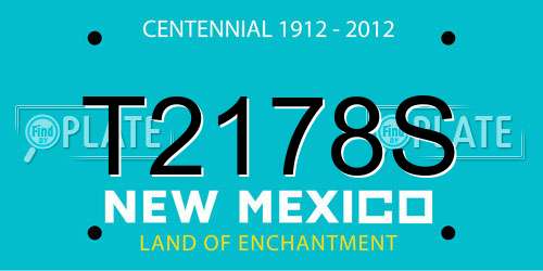 T2178S New Mexico License Plate