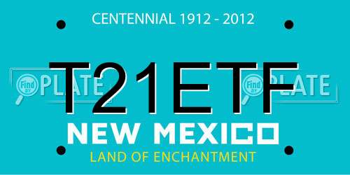 T21ETF New Mexico License Plate