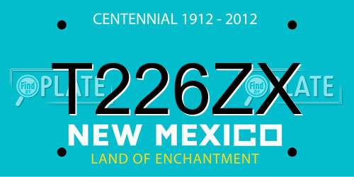 T226ZX New Mexico License Plate