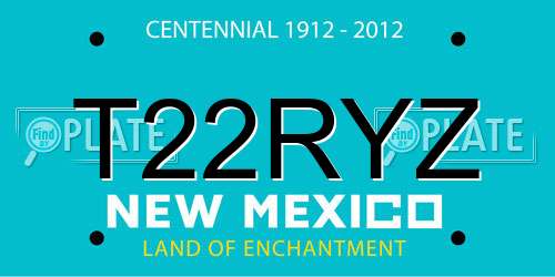 T22RYZ New Mexico License Plate