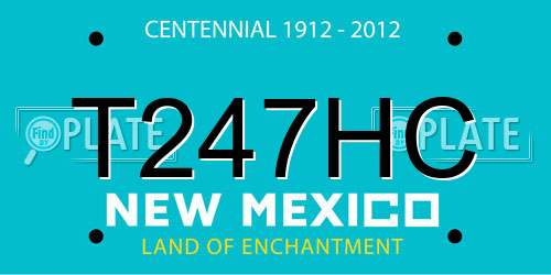 T247HC New Mexico License Plate