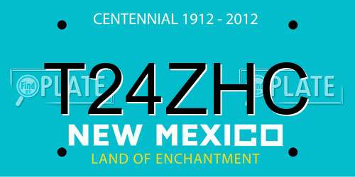 T24ZHC New Mexico License Plate