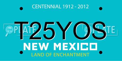 T25YOS New Mexico License Plate