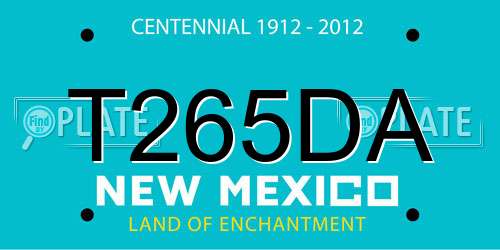 T265DA New Mexico License Plate