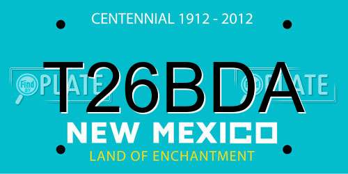 T26BDA New Mexico License Plate