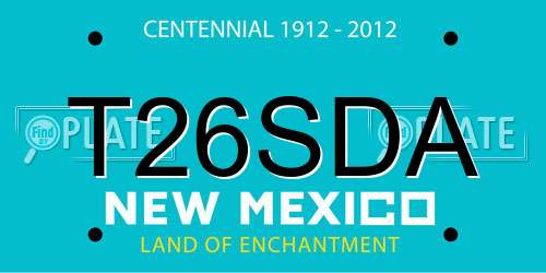 T26SDA New Mexico License Plate