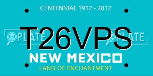 T26VPS New Mexico License Plate