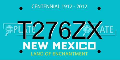 T276ZX New Mexico License Plate