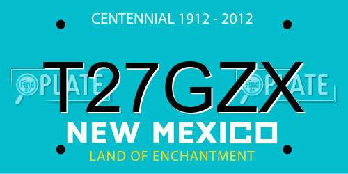 T27GZX New Mexico License Plate