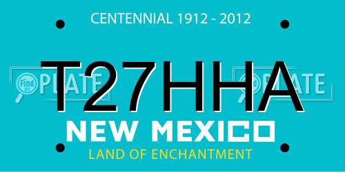 T27HHA New Mexico License Plate