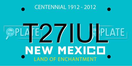 T27IUL New Mexico License Plate
