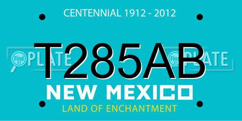 T285AB New Mexico License Plate