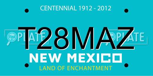 T28MAZ New Mexico License Plate