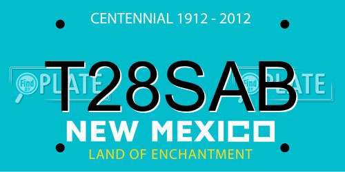 T28SAB New Mexico License Plate