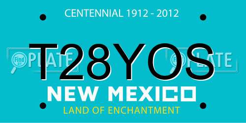 T28YOS New Mexico License Plate
