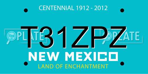 T31ZPZ New Mexico License Plate