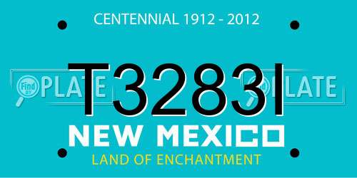 T3283I New Mexico License Plate