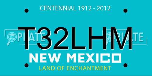 T32LHM New Mexico License Plate