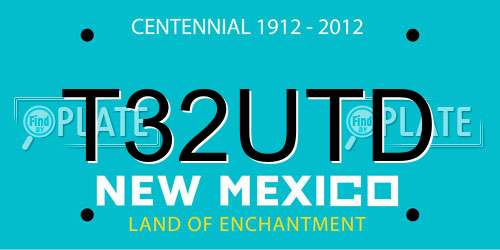 T32UTD New Mexico License Plate