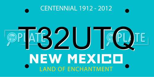 T32UTQ New Mexico License Plate