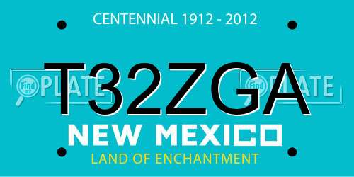 T32ZGA New Mexico License Plate