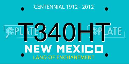 T340HT New Mexico License Plate