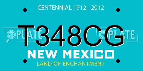 T348CG New Mexico License Plate