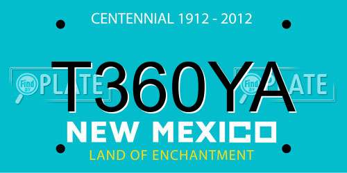 T360YA New Mexico License Plate