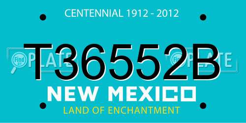 T36552B New Mexico License Plate