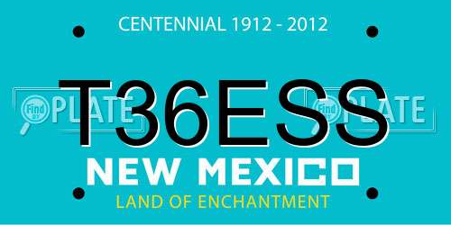 T36ESS New Mexico License Plate