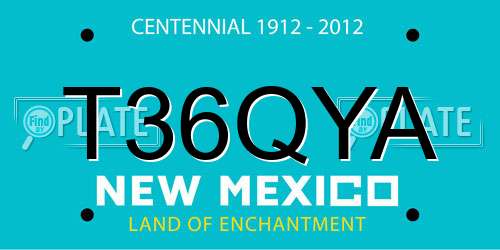 T36QYA New Mexico License Plate