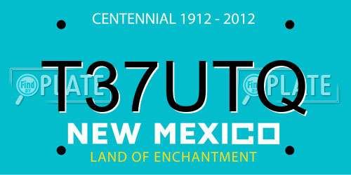 T37UTQ New Mexico License Plate