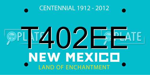 T402EE New Mexico License Plate
