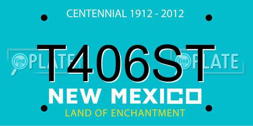 T406ST New Mexico License Plate