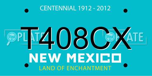 T408CX New Mexico License Plate