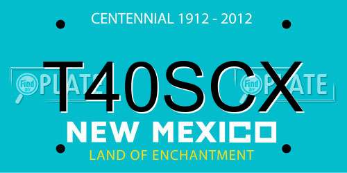 T40SCX New Mexico License Plate