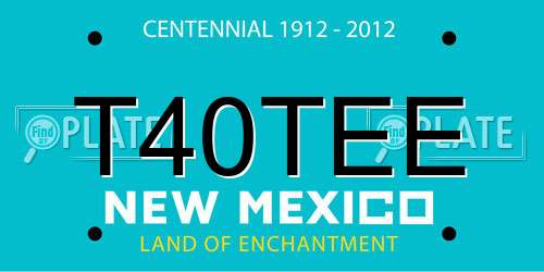 T40TEE New Mexico License Plate