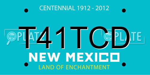 T41TCD New Mexico License Plate